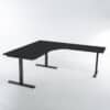 Stort sort skrivebord