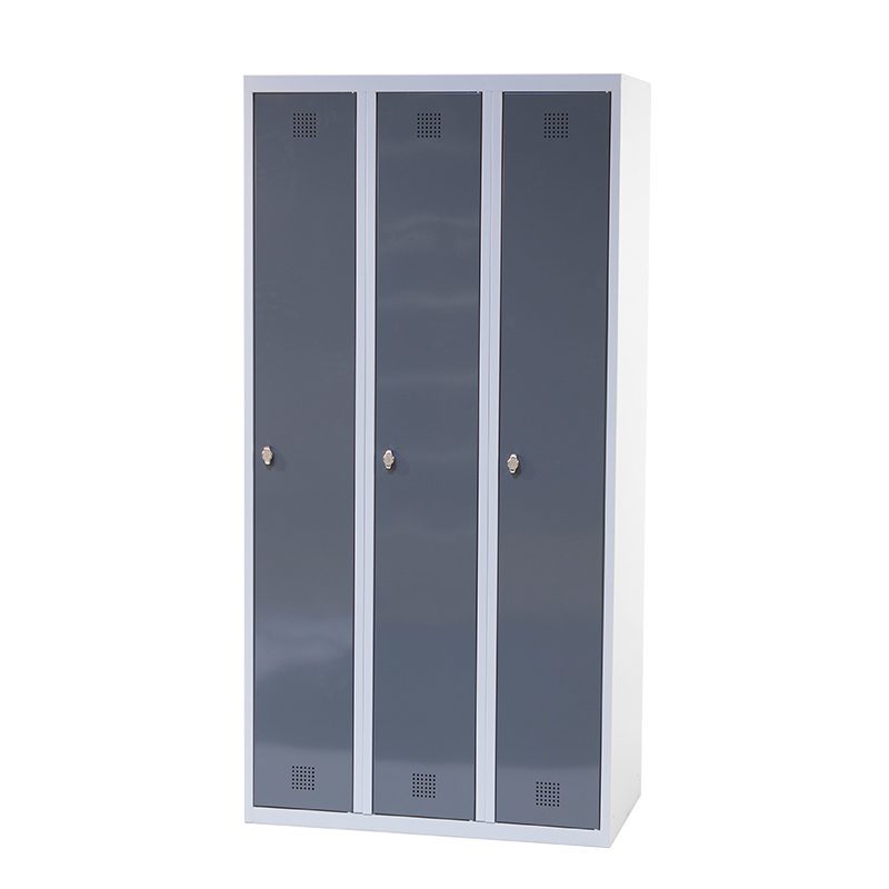 Garderobeskap grå 90 cm