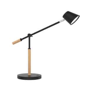 Bilde av lampe stående, sort farge og eikfarge, Kontor Konsult, Fredrikstad. Levering av kontormøbler, kontorstoler, hev og senk pulter til hele Østlandet.