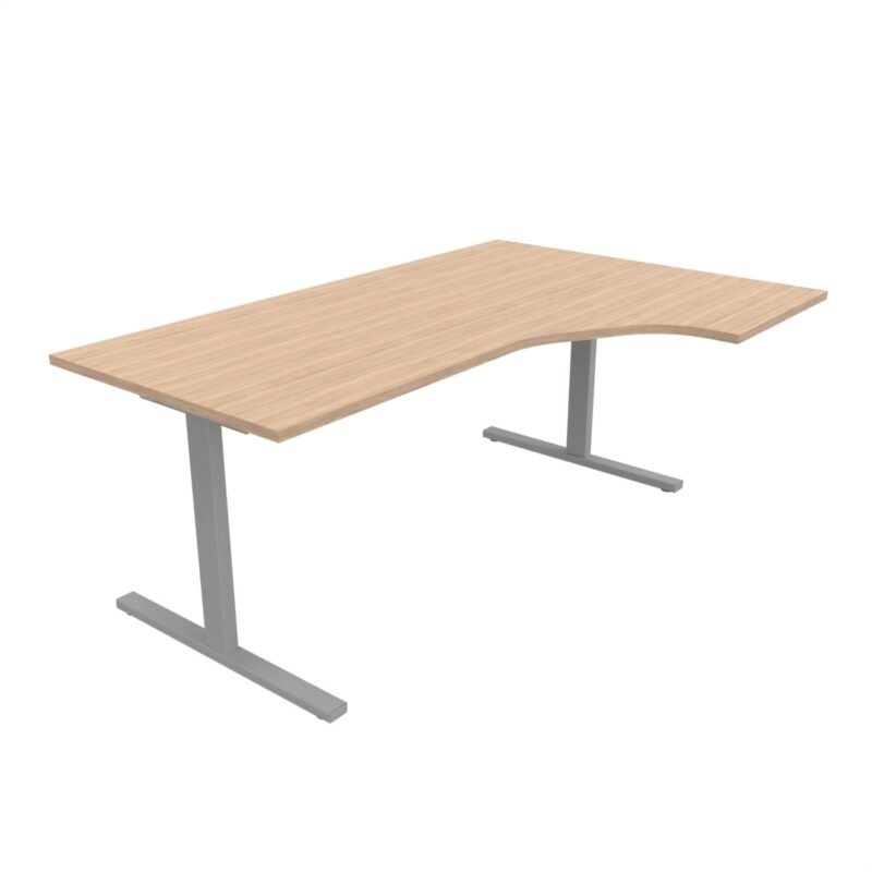 Skrivebord kombi eikefarge, 180/80x120/60 cm - Bilde 4
