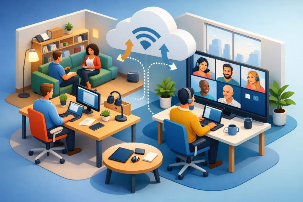 Slik innreder du en hybrid arbeidsplass